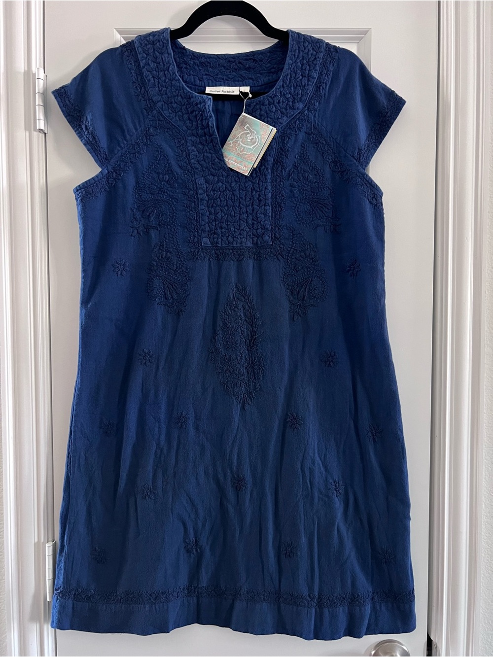 Roller Rabbit Navy Embroidered Cotton Dress